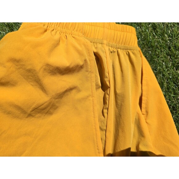 Pudolla Mens Running Workout Lined Shorts Active Yellow Size XXL 3 Pockets - Picture 13 of 14